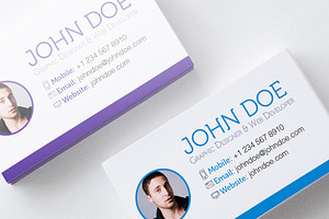 4 Colorful Textured Business Cards