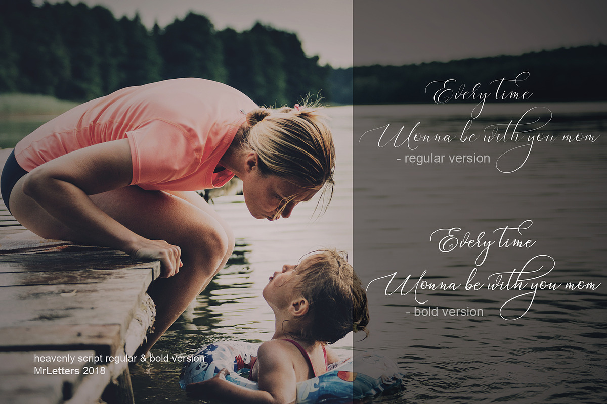 Heavenly - fancy fonts preview 5