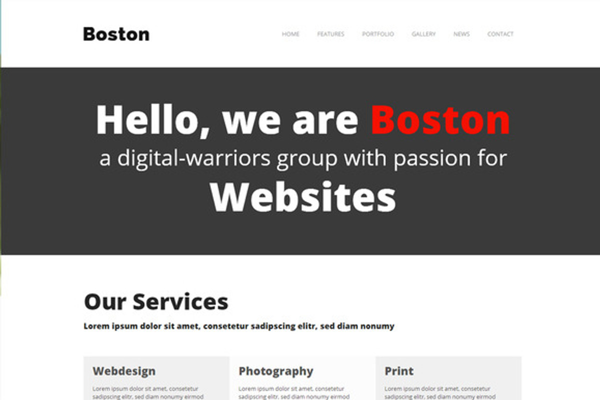 Boston - Business & Portfolio Theme, a WordPress Template by 7Theme
