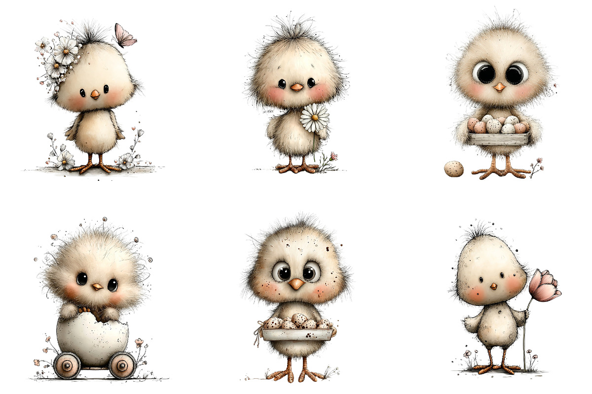 Whimsical Easter Baby Chick Clipart, an Illustration by Sublimation Artist (Photo 4 of 7)