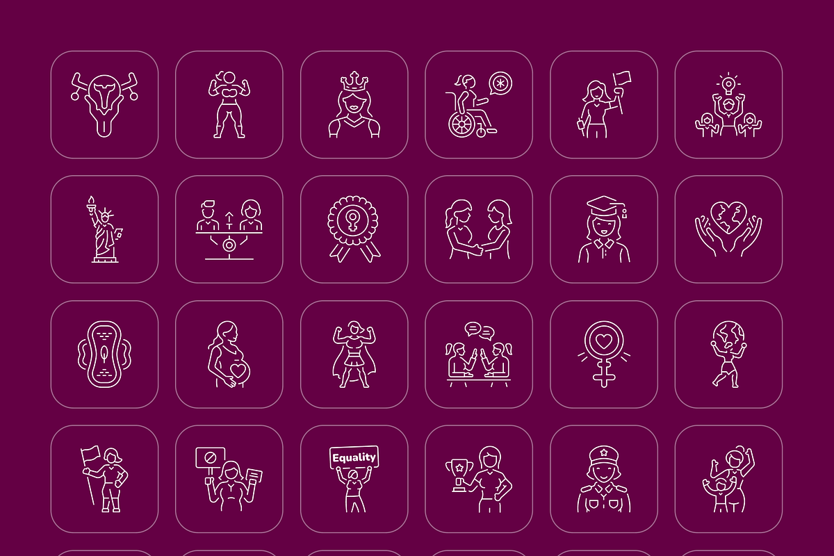 Feminist Icons Set, an Outline Icon by Prosymbols (Photo 7 of 8)
