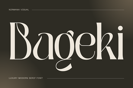 Luxury Logo Font - Bageki, a Serif Font by Nirmana Visual