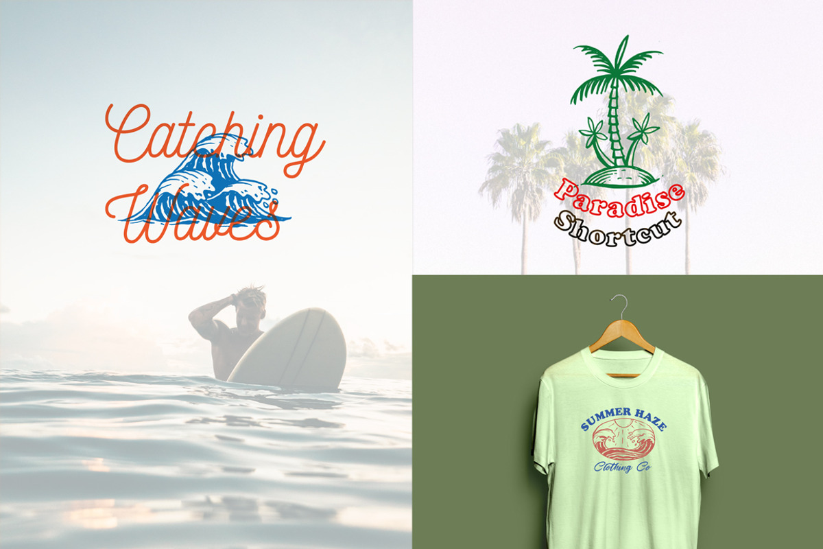 Summer Waves Illustration Set, an Illustration by lups design (Photo 2 of 5)