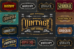 Vintage Font Bundle 4