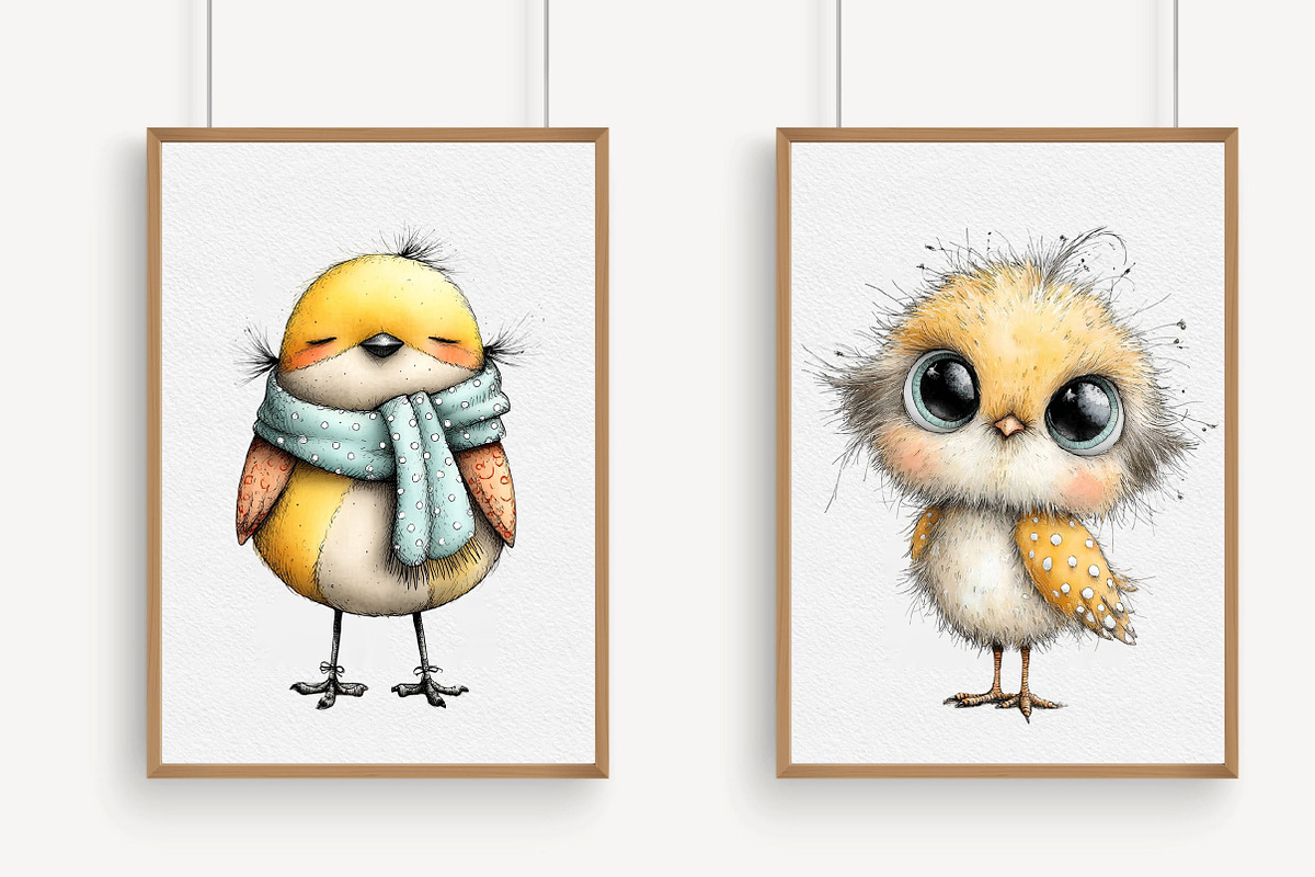 Whimsical Easter Bird Clipart, an Illustration by Libby Wishes (Photo 3 of 7)
