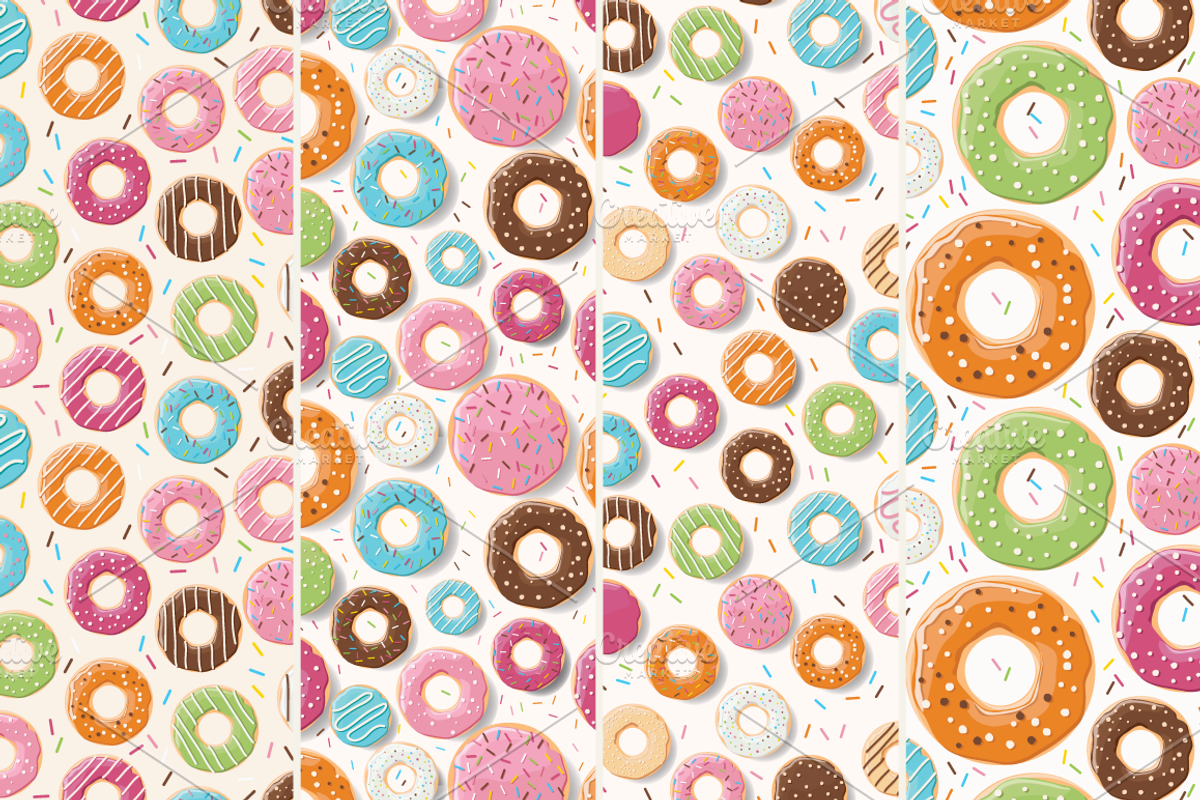 Donuts - patterns and illustrations, a Pattern Graphic by Blue Lela Design (Photo 3 of 4)