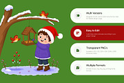 60 Christmas Flat Illustrations, a Decorative Illustration by Brickclay (Thumbnail 2 of 11)