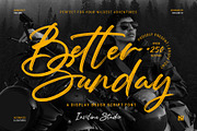 Better Sunday - Brush Script Font, a Script Font by Inviline.co (Thumbnail 1 of 10)
