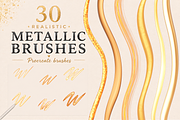 Procreate Metallic Brushes, a Brush Add-On by HopeArtIllustration (Thumbnail 1 of 6)