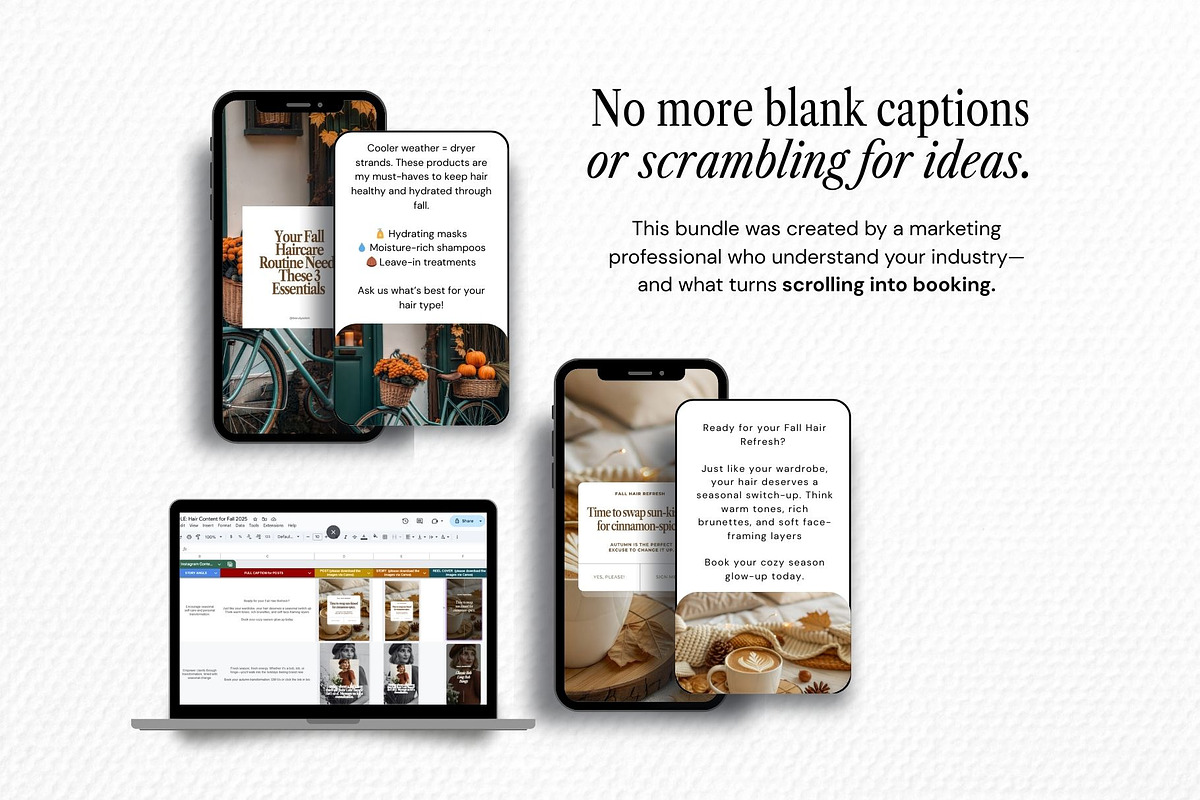 Fall Instagram Templates for Hairstylists and Salons preview 3