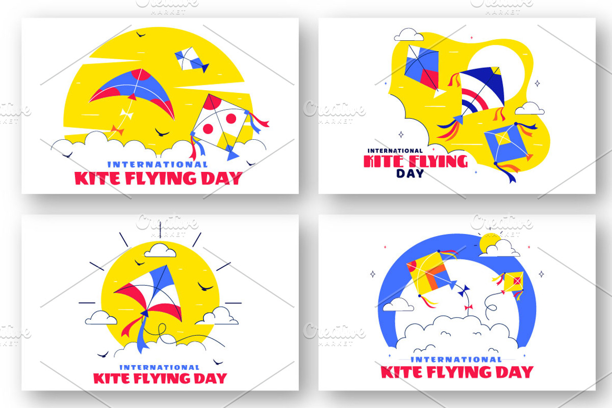 11 National Kite Flying Day, a Person Illustration by denayunebgt (Photo 2 of 5)