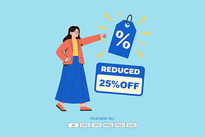 Discount Offer Tag Illustration, a Finance Illustration by Partikusi Design