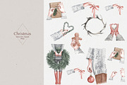 Christmas watercolor decor clipart, an Animal Illustration by Colibri Watercolor (Thumbnail 8 of 13)