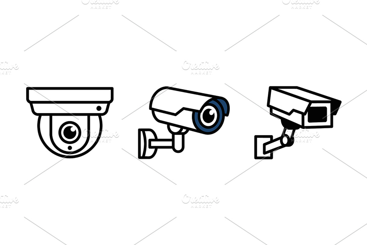 Security Camera Vector Icons, an Object Graphic by Artonix (Photo 2 of 3)