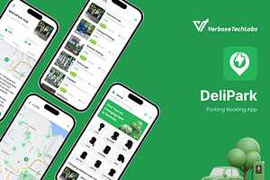 Nearby Chargin finder app DeliCharge, an UI Kit Template by Opus LabWorks
