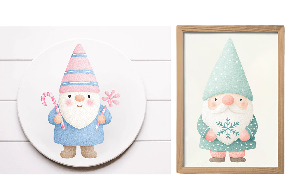 Christmas Gnomes Clipart, an Illustration by Designworld (Photo 3 of 6)
