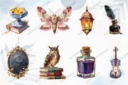 Magic School Dark Academia Clipart, a Graphic by designcity5 (Thumbnail 2 of 5)