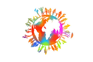 Abstract colorful world and happy, a Person Illustration by Nenahliadava Design