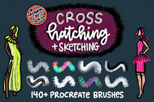 Procreate Hatching Brush Set