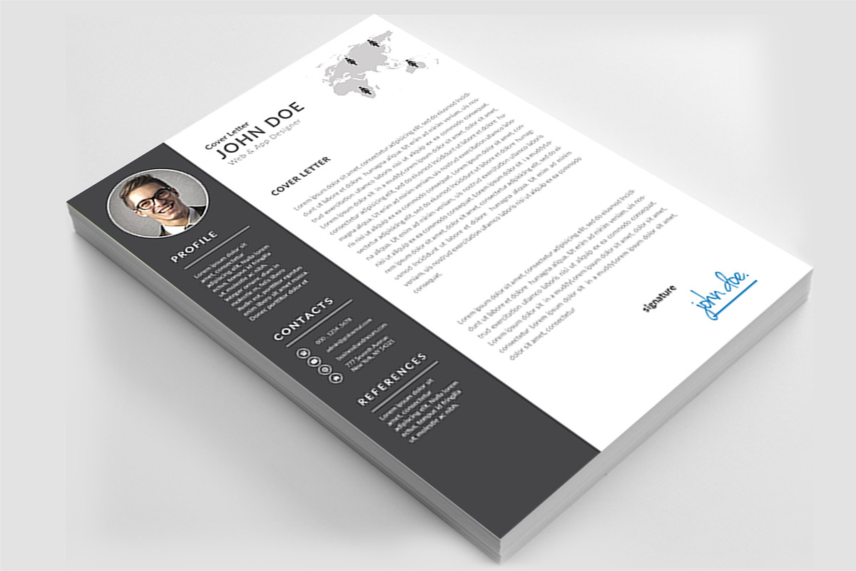 2-piece Elegant Resume set, a Resume Template by graphicforest (Photo 7 of 9)