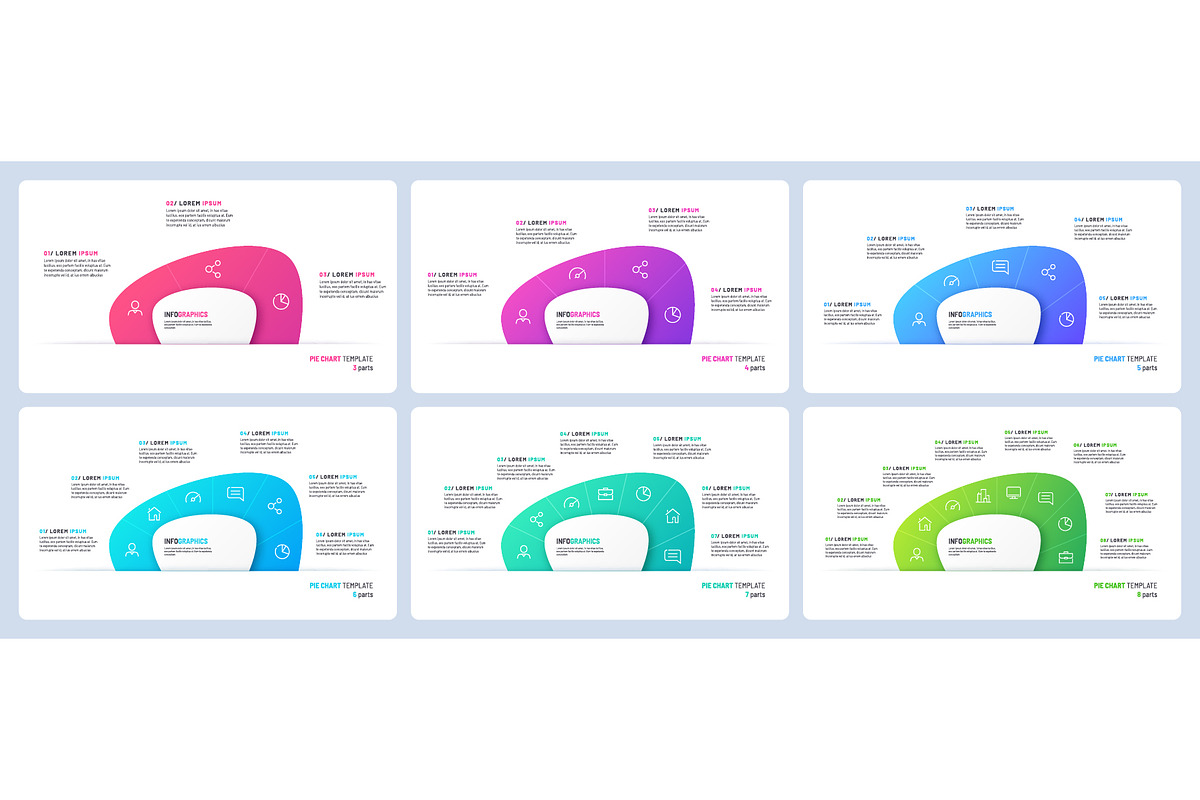 Pie chart infographic templates, a Presentation Template by rikkyal