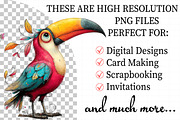 Whimsical Summer Tropical Bird Clipa, an Illustration by Daily.Designs (Thumbnail 2 of 6)