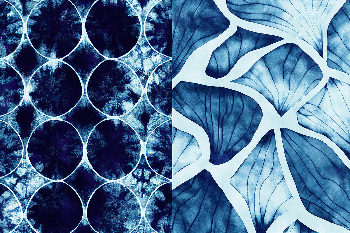Shibori Indigo Japanese Dye Textures, a Texture Graphic by ArtistMef (Photo 7 of 9)