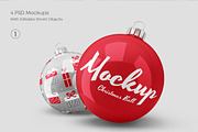 Christmas Ball Mockup Set, an Advertising Mockup by Graphic Bird (Thumbnail 5 of 9)