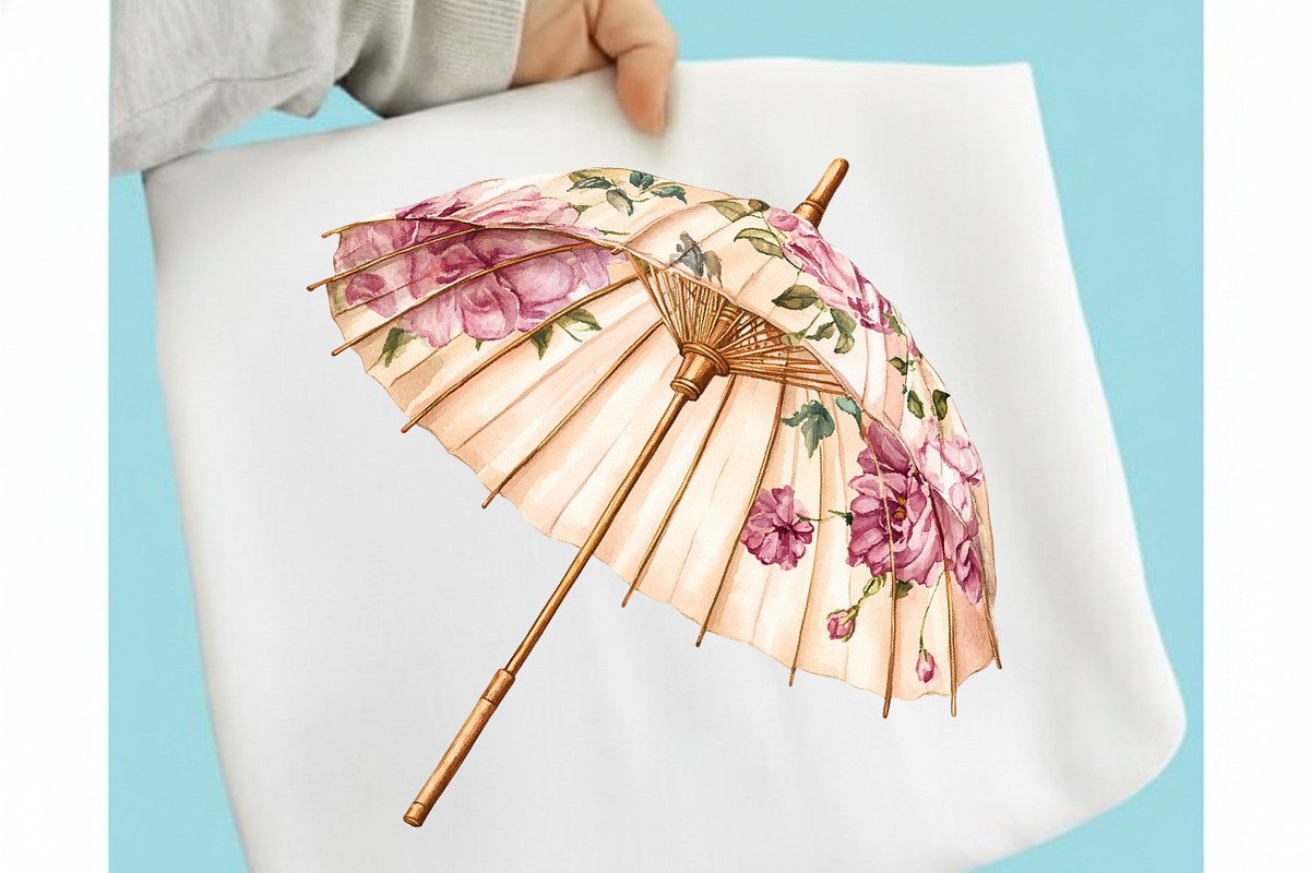 Watercolor Chinoiserie Tea Time Clip, an Illustration by designcity5 (Photo 4 of 5)
