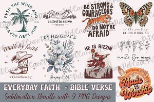 Everyday Faith Bible Verse Bundle, a Graphic by Pet Cave