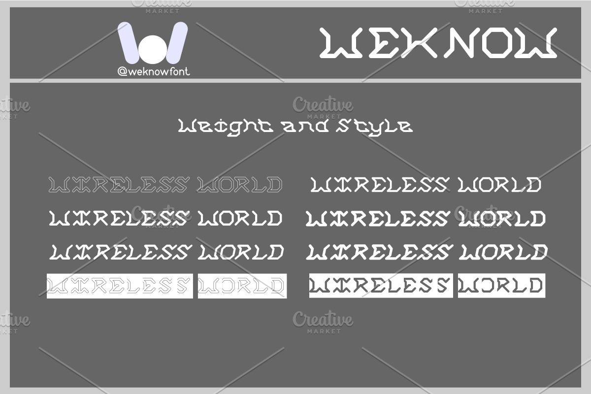 Wireless World font, a Font by weknow (Photo 7 of 8)