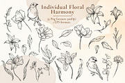 Floral Line Art Botanical Set Kit, a Decorative Illustration by Papatongartist (Thumbnail 8 of 10)