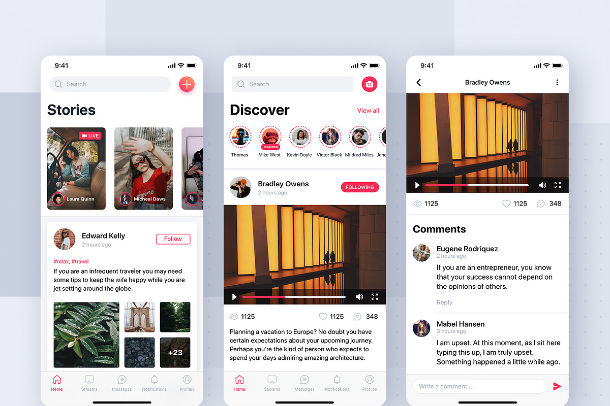 Jazam - Social mobile app UI Kit, an UI Kit Template by hoangpts ...