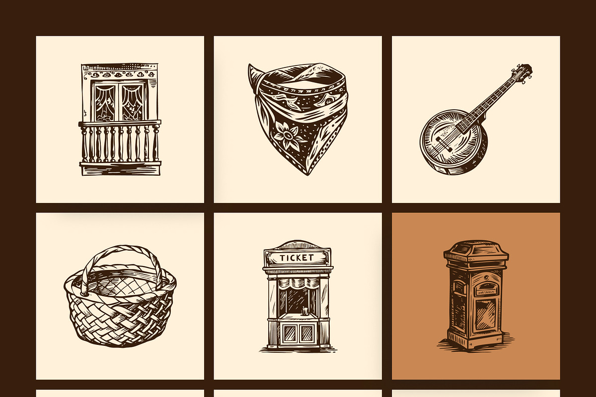 Vintage Cultures and Civilization, a Person Illustration by Creative Stall (Photo 9 of 33)