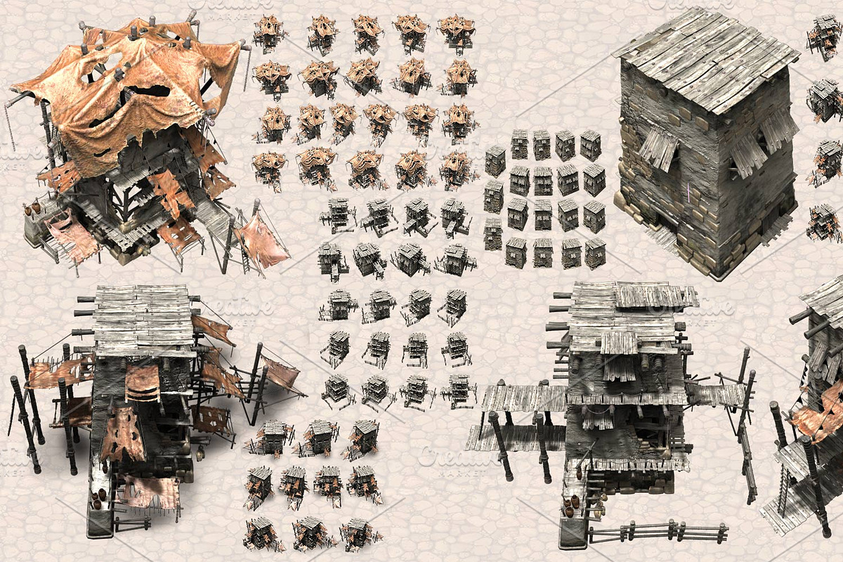 Isometric Ancient City Pack, an Object Graphic by Beatheart Creative Studio (Photo 74 of 77)