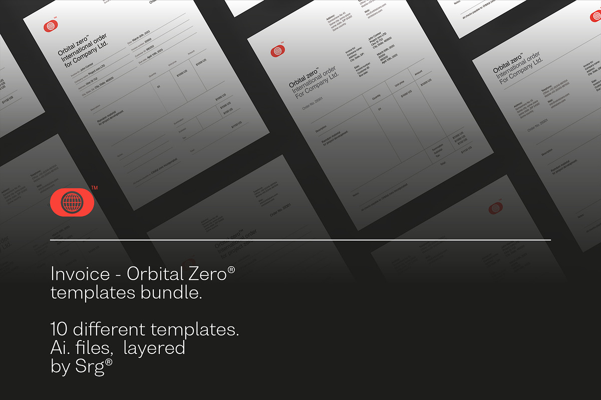 Invoice templates - Orbital Zero, a Stationery Template by Srg® (Photo 1 of 12)
