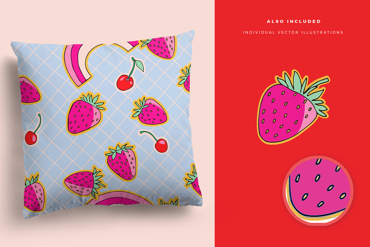 Strawberries & Cherries Graphics Set, a Graphic by Youandigraphics (Photo 8 of 15)