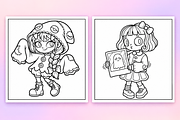 Eerie Girl Coloring Pages Vol. 1, a Person Illustration by Inkivelle Studio (Thumbnail 2 of 3)