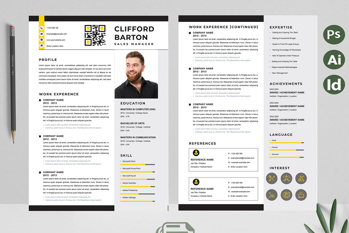 Clean Resume | Professional CV, a Resume Template by Attractive Resume (Photo 2 of 3)