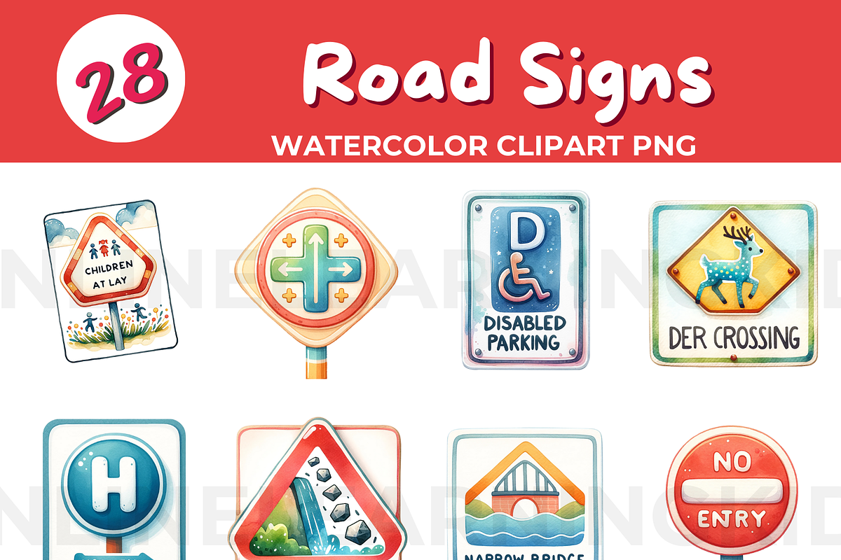 Traffic and Road Safety-Street Signs, an Object Illustration by John_Walker (Photo 1 of 3)