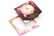Mid-Autumn Festival & White Rabbit, an Animal Illustration by CreativeValuation (Thumbnail 8 of 17)