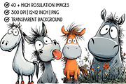 Cute Horse Clipart, an Illustration by Pixels.Craft (Thumbnail 4 of 6)