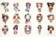 Fashion Girl Clipart Set, an Illustration by DreamCafeArt (Thumbnail 3 of 5)