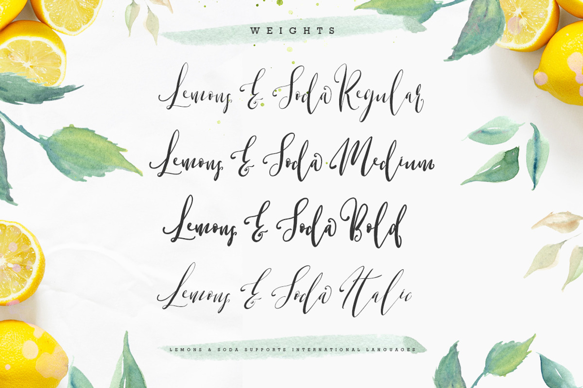 Lemons & Soda Script Font, a Script Font by Creativeqube Design (Photo 15 of 17)