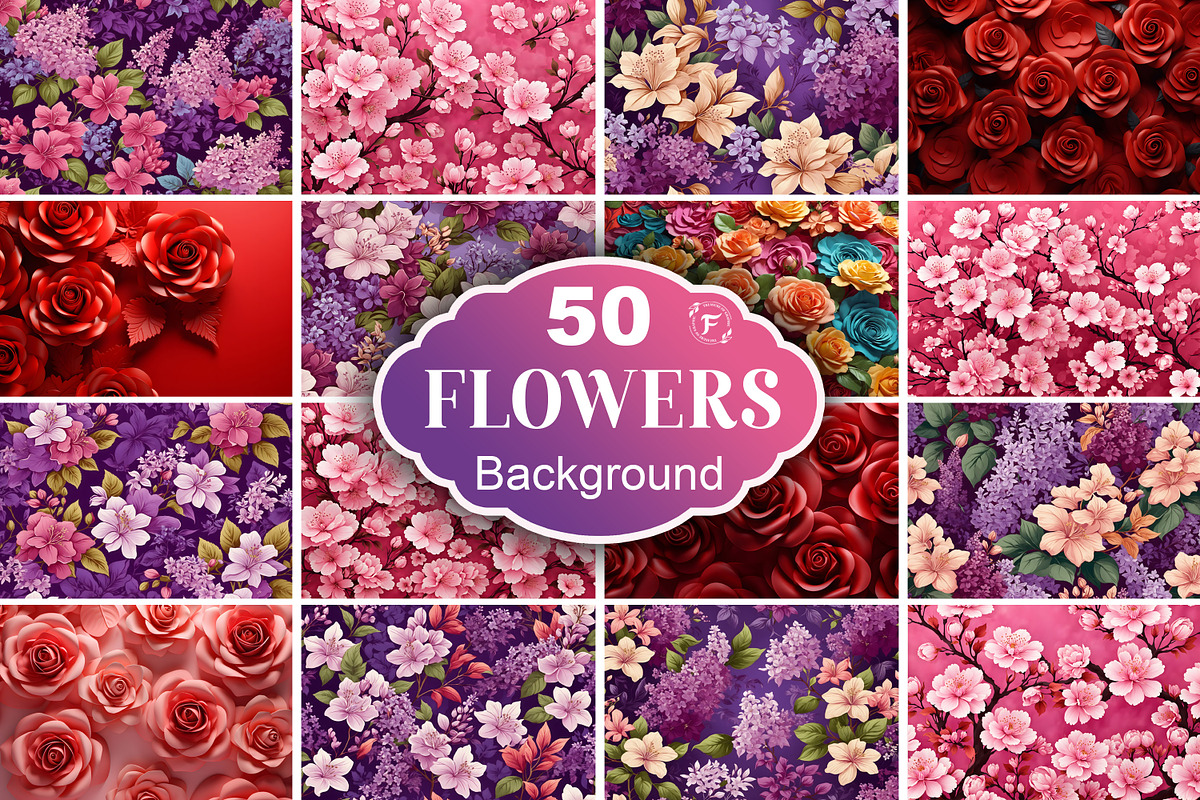 Flowers Background, a Background Graphic by Forhadx5 (Photo 1 of 4)