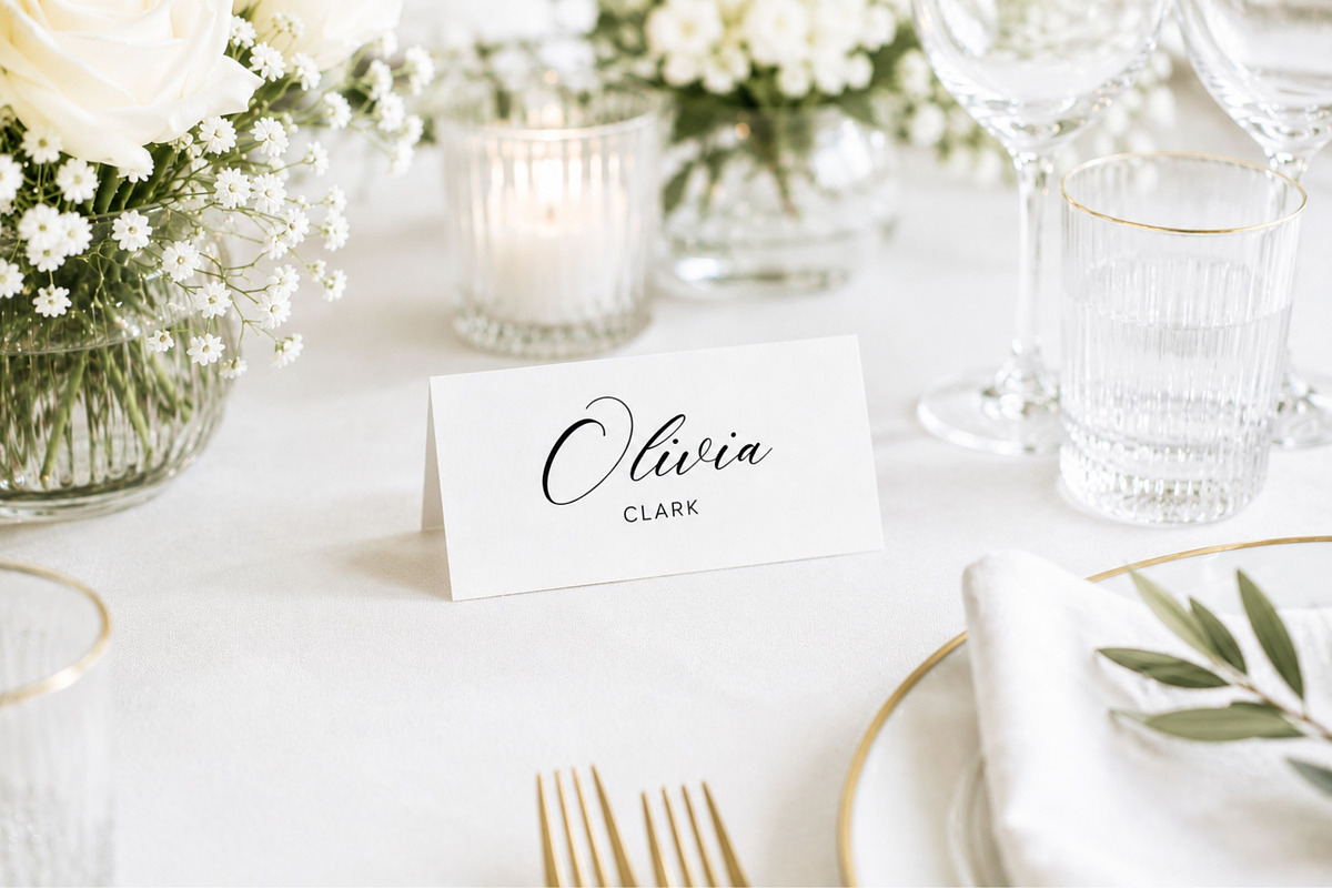 Wedding Place Cards | Canva editable, a Card Template by Arfis (Photo 7 of 9)