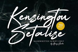 Kensington Setalise Stylish Script, a Script Font by Ronny Studio