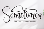 Sometimes | Script Font, a Handwritten Font by Scratchones (Thumbnail 1 of 9)