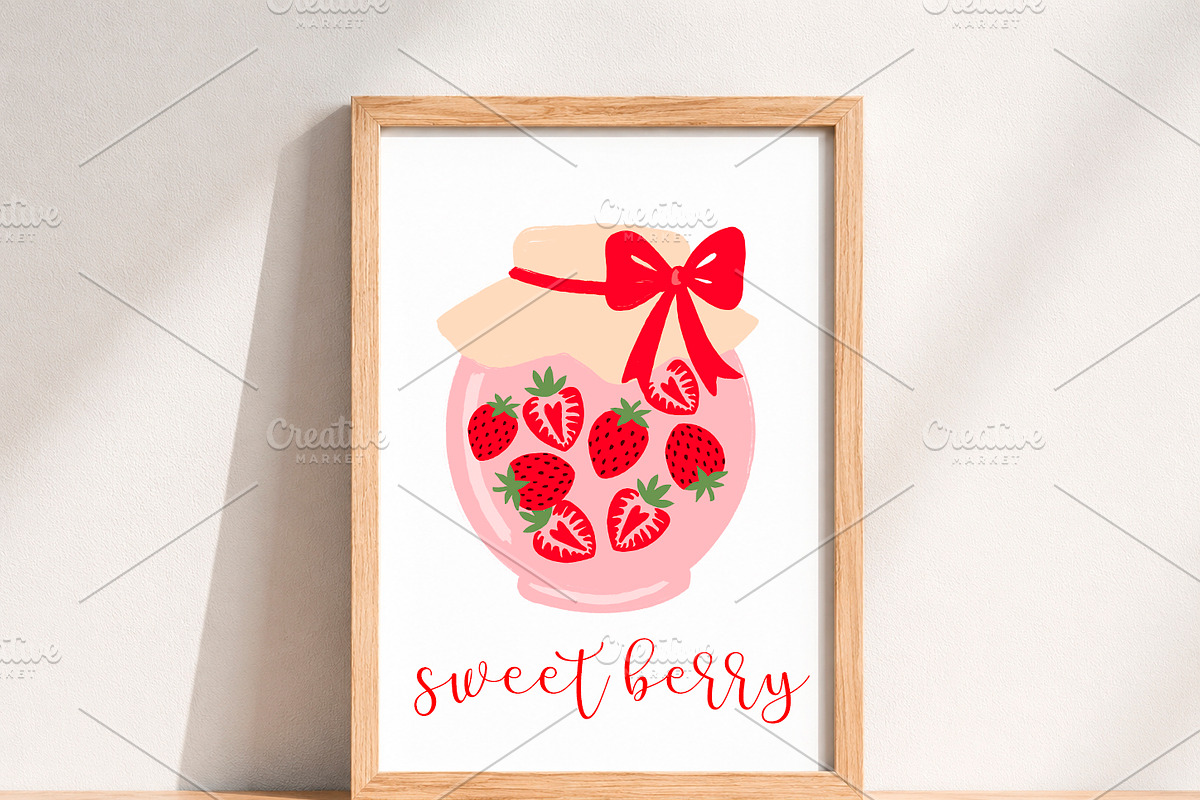 Hand Painted Strawberry Clipart PNG, an Object Illustration by PatternPalette (Photo 5 of 7)