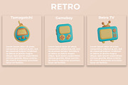 3D Retro Icon Set, an Object Graphic by Artnivora.Std (Thumbnail 4 of 4)